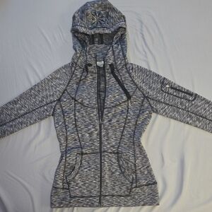 Athleta Charcoal Patterned Hoodie